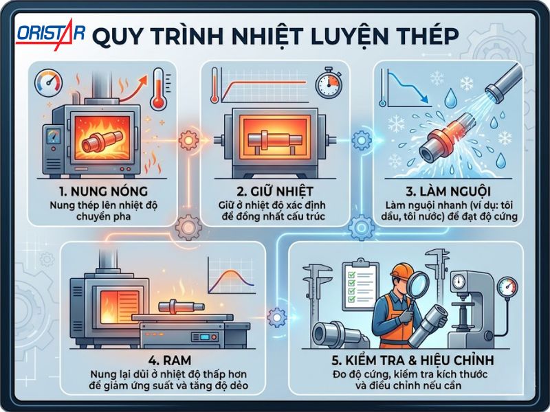 Quy trình nhiệt luyện thép